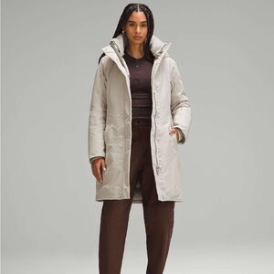 Lululemon Snow Warrior Parka Size 8 - Raw Linen